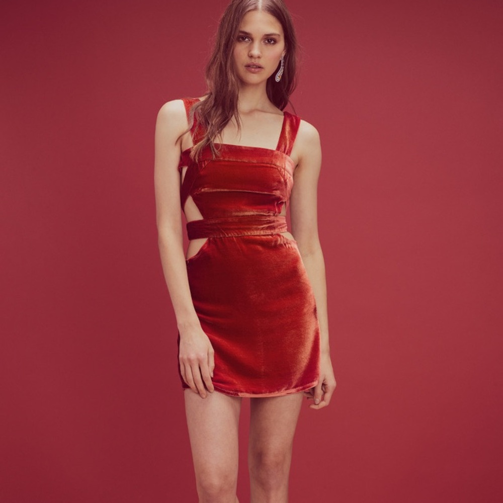NWT For love & lemons Kate Overall Dress